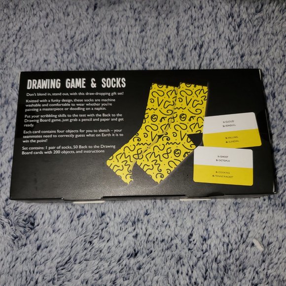 Professor Puzzle - Back to the Drawing Board - Drawing Game & Socks, New in Box - Picture 2 of 8